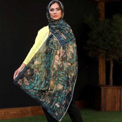 تصویر شال نخی زنانه طرح عشق Women's cotton shawl Eshgh design