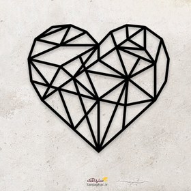 تصویر استیکر چوبی قلب کد 0011 استیکر جنس چوبی قلب مشکی