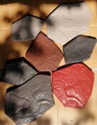 تصویر موزاییک پلیمری طرح سنگ لاشه شش تکه 