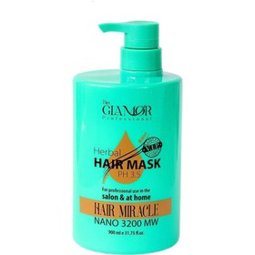 تصویر ماسک مو پروتئینه و ویتامینه درمانی هربال گلامور کانادایی 900 میل Bio Glamor Professional Herbal Hair Mask 900ml