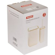 تصویر ست سطل و فرچه بادبزنی همارا مدل ۴ گوش طرح زبرا 