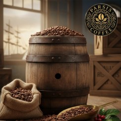 تصویر دانه قهوه عربیکا برزیل سانتوس 