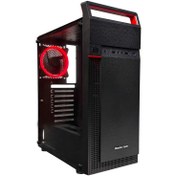 تصویر کیس کامپیوتر مستر تک Lotus Glass Mid Tower مشکی Master Tech Lotus Glass Mid Tower Black Computer Case