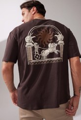 تصویر تیشرت کتان با یقه دوچرخه‌ای بزرگ‌سایز و طرح پشت، کد Z6082AZ23SM | Defacto | 667578644 | اورجینال 