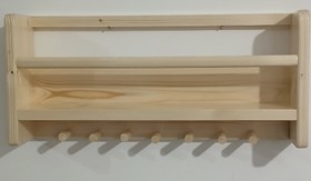 تصویر شلف اتاق کودک چوبی 