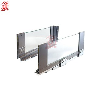 تصویر ریل تاندوم باکس بدنه بلند شیشه آرام بند بلو 