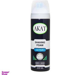 تصویر فوم اصلاح آکات (Akat) مدل Active حجم 225 میلی‌ لیتر 