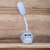 تصویر چراغ مطالعه فانتزی طرح جغد رنگ نسکافه ای 