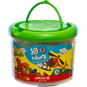 تصویر خمیر بازی 10رنگ سطلی آریا 