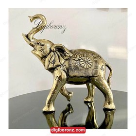 تصویر مجسمه برنجی برنزی فیل Bronze elephant statue