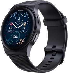 تصویر Motorola Moto Watch 120 - ساعت هوشمند مردانه ممتاز با صفحه نمایش AMOLED، باتری 10 روزه، ردیابی ضربان قلب و SpO2، نظارت بر تناسب اندام و سلامت، سازگار با آیفون - فانتوم مشکی - ارسال 20 روز کاری Motorola Moto Watch 120 - Premium Smartwatch for Men with AMOLED Display, 10-Day Battery, Heart Rate & SpO2 Tracking, Fitness & Health Monitoring, Compatible with iPhone - Phantom Black