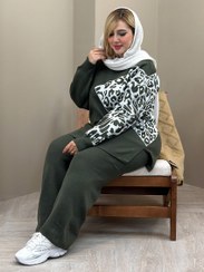 تصویر ست تونیک شلوار بافت پلنگی فوق جذاب سایز ۴۰۳۸ 