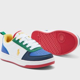 تصویر کفش‌ ورزشی بنددار پولو کودکانه مدل Court II برند polo ralph lauren Infant Polo Court Ii Lace Up Sneakers