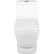 تصویر توالت فرنگی مروارید مدل مگا مشکی مات 