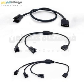 تصویر کابل تبدیل ARGB 3-Pin نورپردازی مادربورد به SM 3-Pin (جهت اتصال ریسه) Jstincal ARGB 5V 3-Pin to 3-Pin SM Adapter Cable 