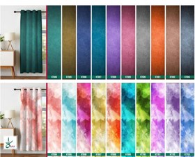 تصویر رنگ بندی پرده های پانچی مخمل و هازان 