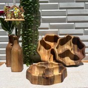 تصویر اردو خوری چوبی ۳ خانه طرح ستاره 