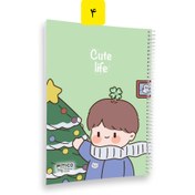 تصویر دفتر 100 برگ مجلد cute life - طرح 