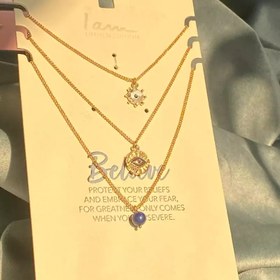 تصویر گردنبند چند لایه چشم نظر 