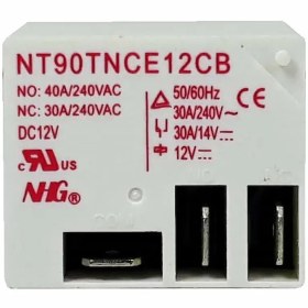 تصویر رله کولری 12V-30A فیش خور مدل NT90TNCE12CB اصلی 