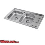 تصویر سینک ظرفشویی نگین الماس مدل SA09 روکار ۲ لگن 