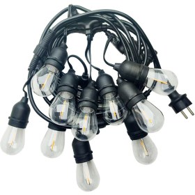 تصویر ریسه لامپ واترپروف فیلامنتی با سرپیچ E27 طول 5 متری 