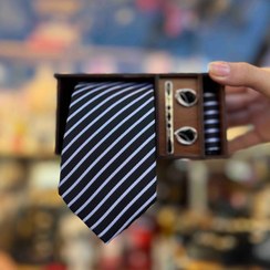تصویر ست کروات و پوشت و دکمه سر آستین کد (4461) Tie, cufflinks and cufflinks set code (4461)