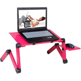 تصویر میز لپتاپ T8 Multifunctional Laptop Table PINK T8 Multifunctional Laptop Table PINK