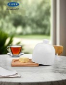 تصویر کره خوری گلس کالر با زیره چوبی سفید ریور کد 3921W 