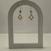 تصویر گوشواره ستاره امگا Omega gold earrings