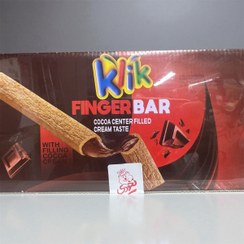 تصویر Klik Finger Bar؛ ویفر شکلاتی با مغز کرم کاکائو،فینگر بار Finger bar klik