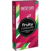 تصویر کاندوم میوه ای Fruity برند Best life بسته ۱۲ عددی ارسال رایگان 
