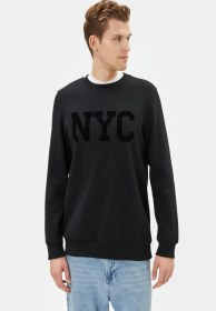 تصویر سویشرت مشکی مردانه کوتونKoton Sweatshirt 