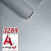 تصویر برچسب کابینت سفید هایگلاس پشت نقره ای ضخیم کد 3284 