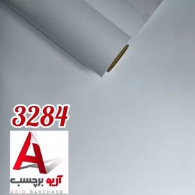 تصویر برچسب کابینت سفید هایگلاس پشت نقره ای ضخیم کد 3284 