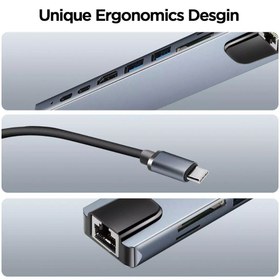 تصویر هاب Type-C ۸ پورت AIRSKY مدل HC-13LC 