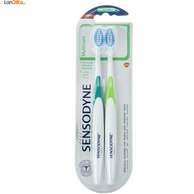 تصویر مسواک سنسوداین مدل Multicare با برس متوسط بسته دو عددی ا Sensodyne Multicare Medium Toothbrush Pack Of 2 Sensodyne Multicare Medium Toothbrush Pack Of 2