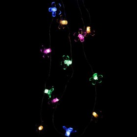 تصویر ریسه مفتولی طرح گل شکوفه USB رنگی 2٫4 متری Flower Colorful LED