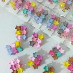 تصویر کلیپس مو مینی ستاره مشکی بسته ۶ عددی 