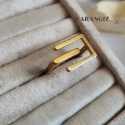 تصویر انگشتر طرح فشن استیل شکل C 