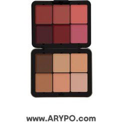 تصویر پالت کانتور و رژلب فيوچر ميکاپ مدل Future Makeup 12 Color Contour Blusher Powder Palette FU106 Future Makeup 12 Color Contour Blusher Powder Palette FU106