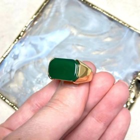 تصویر انگشتر عقیق سبز 