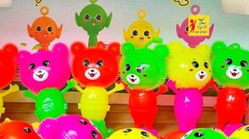 تصویر پک عمده کارتنی یویو خرسی چراغدار و سوت دار 360عددی 