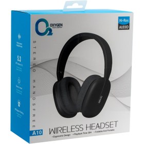 تصویر هدست بلوتوثی اکسیژن مدل OXYGEN A10 OXYGEN WIRELESS HEADSET A10