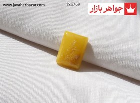 تصویر نگین کهربا بولونی لهستان چهارگوش کد 125769 