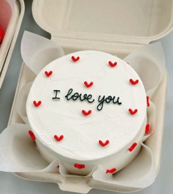 تصویر مینی کیک ( I LOVE YOU ) Bento cake