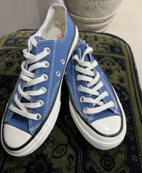 تصویر کفش آل استار آبی روشن ساق کوتاه سایز 37 