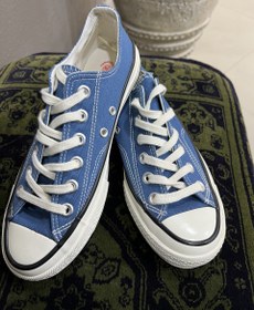 تصویر کفش آل استار آبی روشن ساق کوتاه سایز 37 