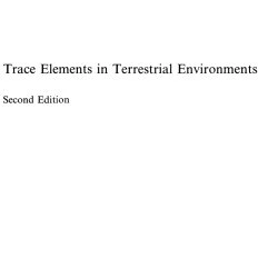 خرید و قیمت دانلود کتاب Trace Elements in Terrestrial Environments ...
