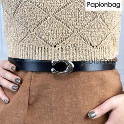 تصویر کمربند زنانه کوچ طلایی و نقره ای | طراحی خاص و ترند Women's coach leather